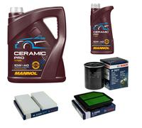 BOSCH Controllo Set 6L MANNOL Ceramic Pro 10W-40 Per Honda FR-V BE 1.8