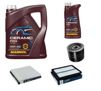 BOSCH Controllo Set 6L MANNOL Ceramic Pro 10W-40 Per KIA Sorento I JC 2.4