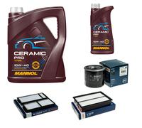 BOSCH Controllo Set 6L MANNOL Ceramic Pro 10W-40 Per Mazda 5 CR19 2.0 CD