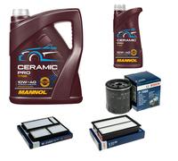 BOSCH Controllo Set 6L MANNOL Ceramic Pro 10W-40 Per Mazda 5 CW 1.8 MZR