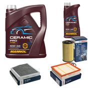 BOSCH Controllo Set 6L MANNOL Ceramic Pro 10W-40 Per Mercedes-Benz B-Klasse