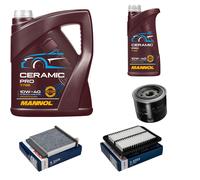 BOSCH Controllo Set 6L MANNOL Ceramic Pro 10W-40 Per Mitsubishi Grandis NA_W