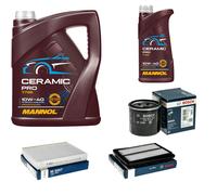 BOSCH Controllo Set 6L MANNOL Ceramic Pro 10W-40 Per Nissan Qashqai II J11