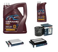 BOSCH Controllo Set 6L MANNOL Ceramic Pro 10W-40 Per Nissan X-Trail T32 1.6
