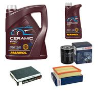 BOSCH Controllo Set 6L MANNOL Ceramic Pro 10W-40 Per VW Passat Variant 3B6