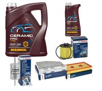 Bosch Controllo Set 6L mannol Ceramica Pro 10W-40 per VW Golf V. 1K1 1.6