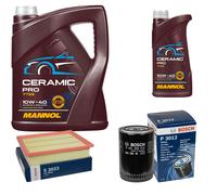 Bosch Controllo Set 6L mannol Ceramica Pro 10W-40 per VW Vento 1H2 1.9