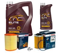 Bosch Controllo Set 6L mannol Elite 5W-40 per Alfa Romeo Brera 939 Ragno