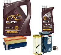 Bosch Controllo Set 6L mannol Elite 5W-40 per Audi VW Q3 8UB 8UG Scarabeo