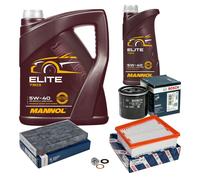 BOSCH Controllo Set 6L MANNOL ELITE 5W-40 Per Renault Megane III Schrägheck