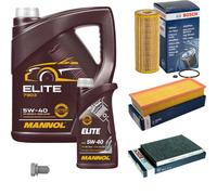 BOSCH Controllo set 6L MANNOL ELITE 5W-40 per VW Sede Polo Variant 1.9 TDI