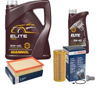 BOSCH Controllo set 6L MANNOL ELITE 5W-40 per VW Sede Polo Variant 1.9 TDI
