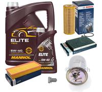 BOSCH Controllo set 6L MANNOL ELITE 5W-40 per VW Sede Polo Variant 1.9 TDI