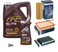 BOSCH Controllo set 6L MANNOL ELITE 5W-40 per VW Sede Polo Variant 1.9 TDI