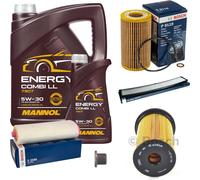 BOSCH Controllo Set 6L MANNOL Energy Combi LL 5W-30 Per BMW 3 Serie 320d 318d