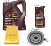 BOSCH Controllo Set 6L MANNOL Energy Combi LL 5W-30 Per Volvo 440 K 1.9