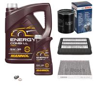 Bosch Controllo Set 6L mannol Energy Combi Metallo 5W-30 per Mitsubishi