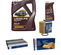 BOSCH Controllo Set 6L MANNOL LONGLIFE 504/507 5W-30 Per Audi A6 4F2 C6 2.0