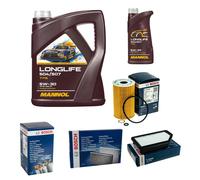 BOSCH Controllo Set 6L MANNOL LONGLIFE 504/507 5W-30 Per KIA Soul II PS 1.6