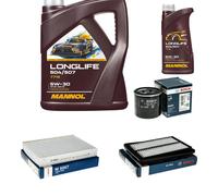 BOSCH Controllo Set 6L MANNOL LONGLIFE 504/507 5W-30 Per Nissan Qashqai II