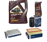 Bosch Controllo Set 6L mannol Longlife 504/507 5W-30 per Seat Exeo Chiaro Pezzi