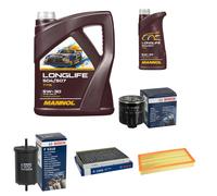 BOSCH Controllo Set 6L MANNOL LONGLIFE 504/507 5W-30 Per VW Golf IV 1J1 1.6