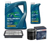 BOSCH Controllo Set 6L MANNOL MOLIBDEN Ultra 5W-30 Per Toyota MR 2 III 1.8