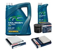 BOSCH Controllo Set 6L MANNOL MOLIBDENO ULTRA 5W-30 Per Daihatsu Terios 1.5