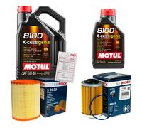 BOSCH Controllo Set 6L MOTUL 8100 X-CESS 5W-40 Per Alfa Romeo Brera 3.2 JTS