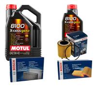 Bosch Controllo Set 6L Motul 8100 x-Cess 5W-40 per Alfa Romeo Ragno 2.2 JTS