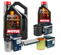 Bosch Controllo Set 6L Motul 8100 x-Cess 5W-40 per Citroën Jumper Box