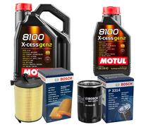 BOSCH Controllo Set 6L MOTUL 8100 X-CESS 5W-40 Per VW Golf VI 1.6 Audi A3