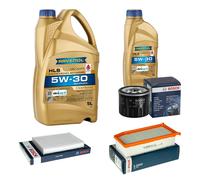 Bosch Controllo Set 6L Ravenol Hls 5W-30 per Dacia Lodgy 1.5