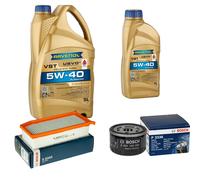 BOSCH Controllo Set 6L RAVENOL Turbo VST 5W-40 per Dacia Duster