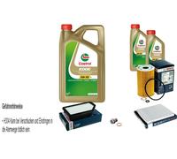 Bosch Controllo Set 7 L Castrol 5W-30 M per Kia Rio III 1.4 Crdi Hyundai