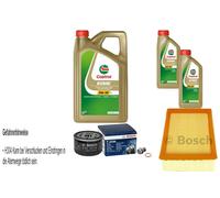 BOSCH Controllo Set 7 L Castrol 5W-30 Per Suzuki Samurai 1.9 D AWD