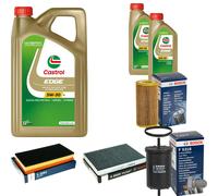 BOSCH Controllo Set 7 L Castrol EDGE 5W-30 LL Per VW New Beetle 2.5