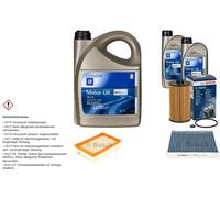 Bosch Controllo Set 7 L GM olio motore dexos2 5W-30 per Opel Mokka / Moca