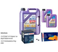 BOSCH Controllo Set 7 L Liqui Moly Leichtlauf High Tech 5W-40 Per Fiat Bravo