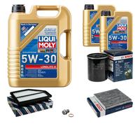 BOSCH Controllo set 7 L Liqui Moly Long Life 3 5W-30 per Honda CR-V IV 2.0