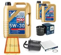 BOSCH Controllo set 7 L Liqui Moly Long Life 3 5W-30 per Subaru Outback 2.5