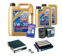 BOSCH Controllo set 7 L Liqui Moly Long Life 3 5W-30 per Toyota Land Cruizer
