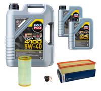 Bosch Controllo Set 7 L Liqui Moly Top Tec 4100 5W-40 per Audi Q3 8UB 8UG