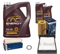 Bosch Controllo Set 7 L mannol 5W-30 Energia per Terra Rover Freelander