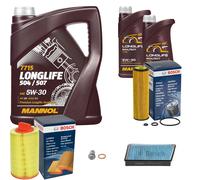 BOSCH Controllo Set 7 L MANNOL 5W-30 LONG LIFE Per Mercedes-Benz E-Klasse