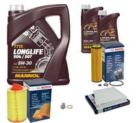BOSCH Controllo Set 7 L MANNOL 5W-30 LONG LIFE Per Mercedes-Benz E-Klasse