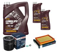 BOSCH Controllo Set 7 L MANNOL 5W-30 LONGLIFE Per Nissan 300 ZX 3.0 Twin