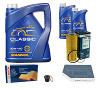 BOSCH Controllo Set 7 L MANNOL Classic 10W-40 Per Audi A5 Cabriolet 8F7 S5