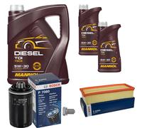 BOSCH Controllo Set 7 L MANNOL DIESEL TDI 5W-30 Per Audi A3 1.8 TFSI 2.0 VW