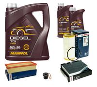 BOSCH Controllo Set 7 L MANNOL Diesel TDI 5W-30 Per Audi Q3 2.0 TFSI Quattro